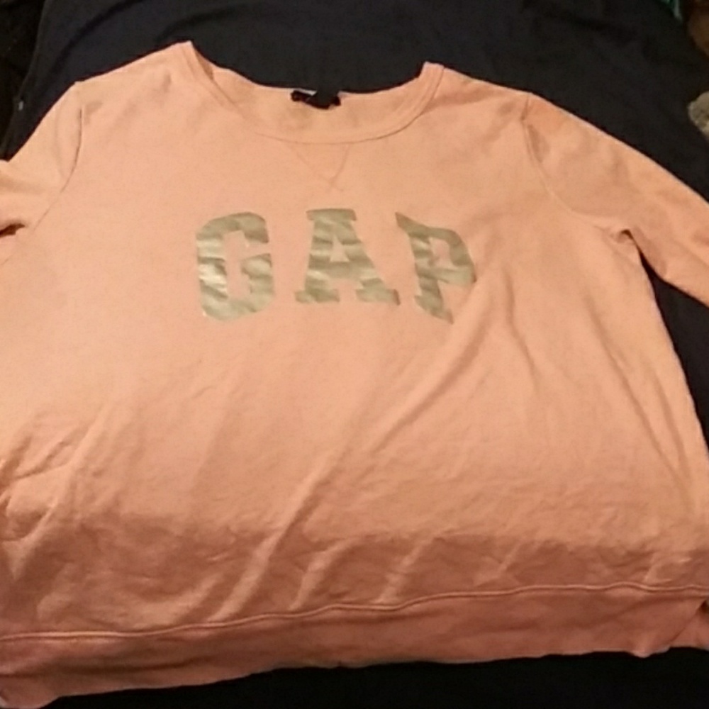 A long seelve peach gap pullover light jacket